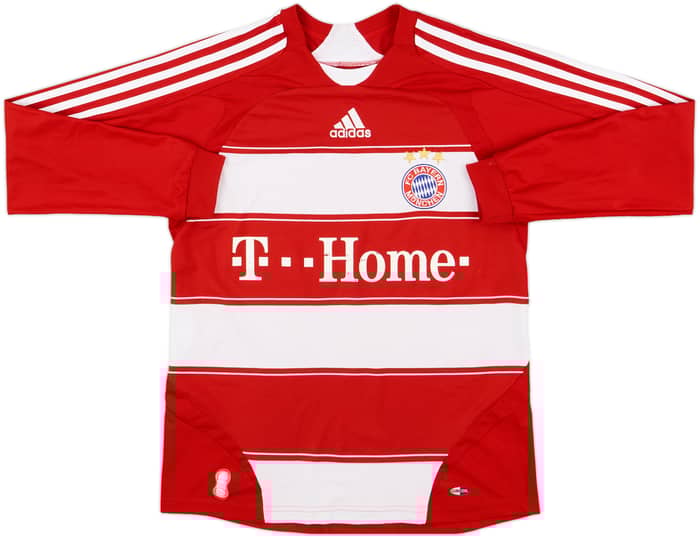 2007-08 Bayern Munich Home L/S Shirt Podolski #11 - 5/10 - (L.Boys)