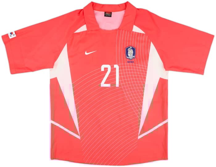 2002-03 South Korea Home Shirt J.S.Park #21 - 10/10 - (M)