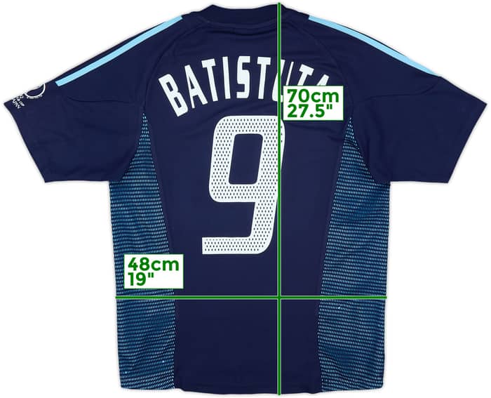 Camiseta de visitante de Argentina 2002-04 Batistuta #9 - 7/10 - (S)