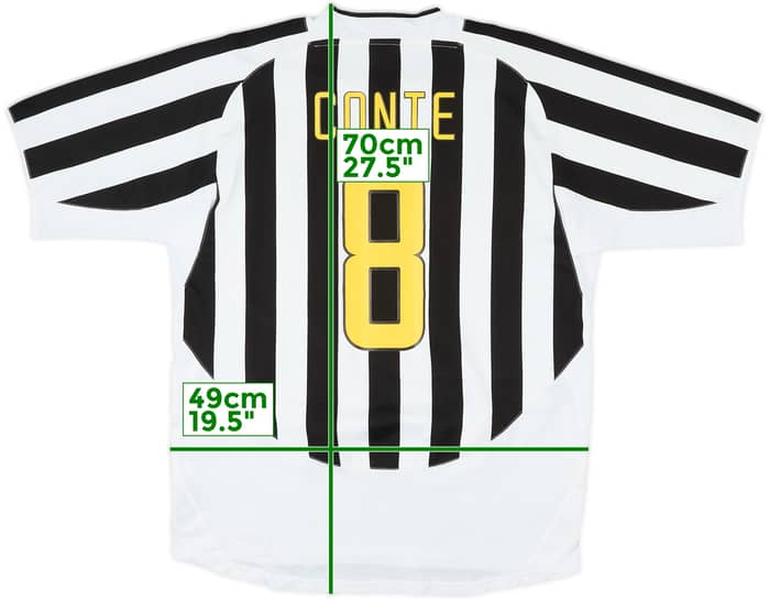 2003-04 Juventus Home Shirt Conte #8 - 6/10 - (L)