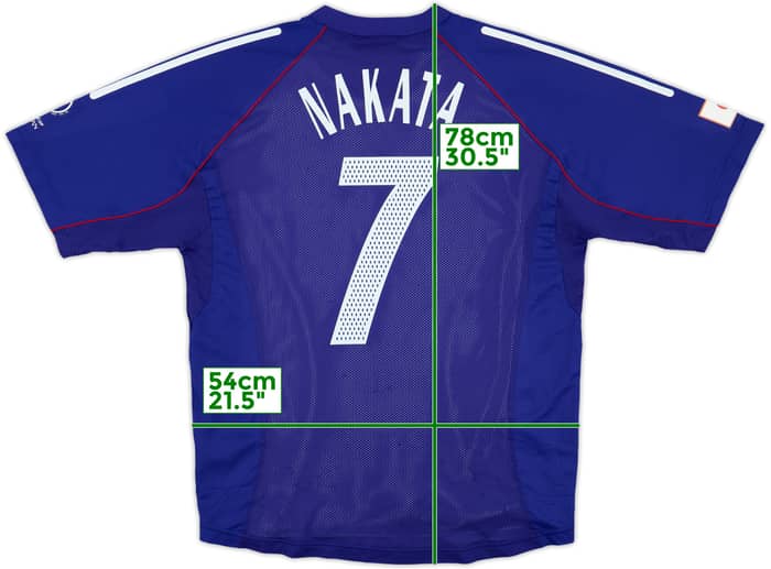 2002-04 Japan vs. Russia Player Issue Home Shirt Nakata #7 - 8/10 - (L)