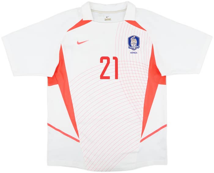 2002-03 South Korea Away Shirt J S Park #21 - 8/10 - (L)