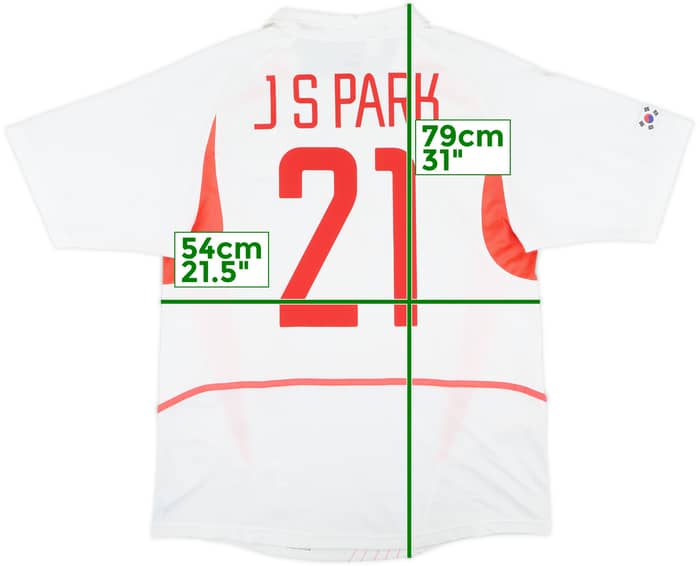 2002-03 South Korea Away Shirt J S Park #21 - 8/10 - (L)