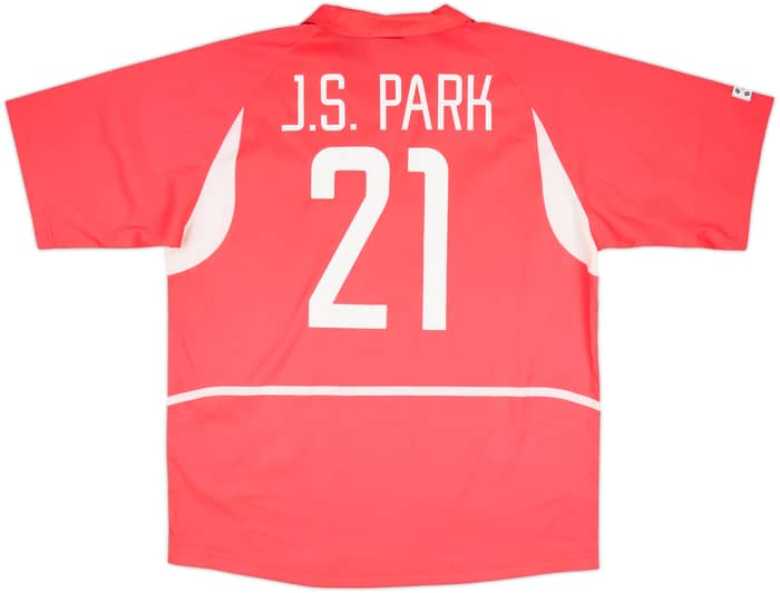 2002-03 South Korea Home Shirt J.S.Park #21 - 9/10 - (XXL)