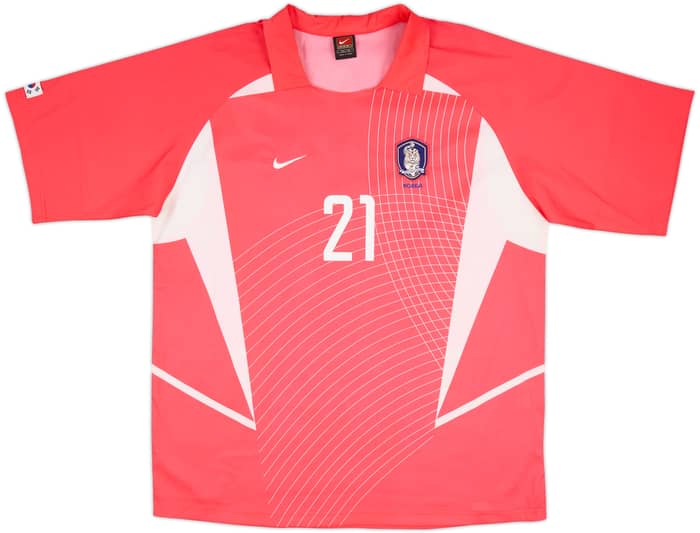 2002-03 South Korea Home Shirt J.S.Park #21 - 9/10 - (XXL)