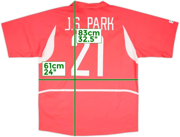 2002-03 South Korea Home Shirt J.S.Park #21 - 9/10 - (XXL)
