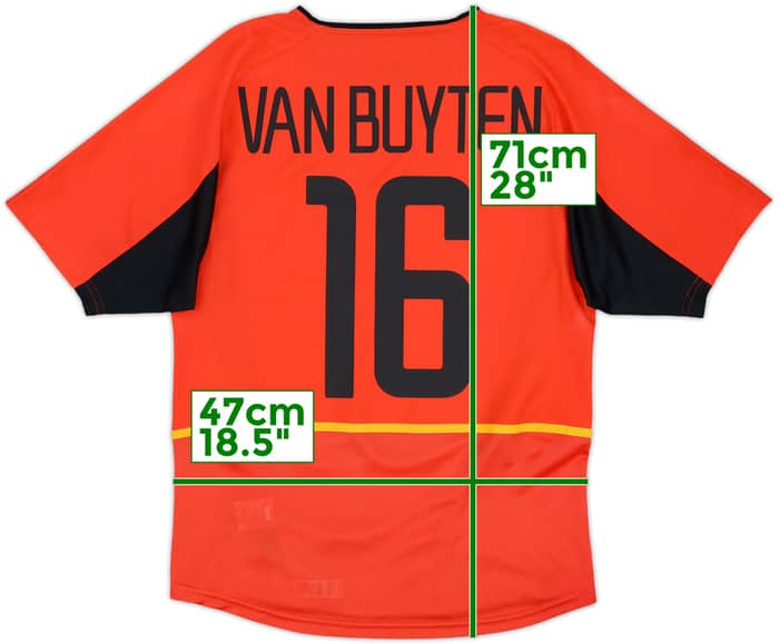 2002-04 Belgium Home Shirt Van Buyten #16 - 9/10 - (S)