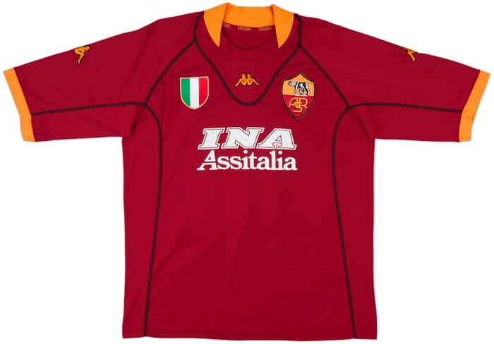 2001-02 Roma Home Shirt Totti #10 - 6/10 - (XXL)