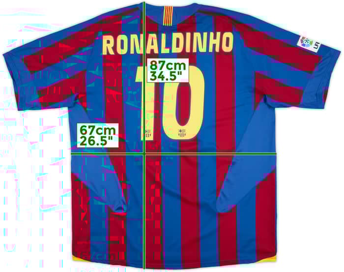 2004-05 Barcelona Home Shirt Ronaldinho #10 - 8/10 - (3XL)