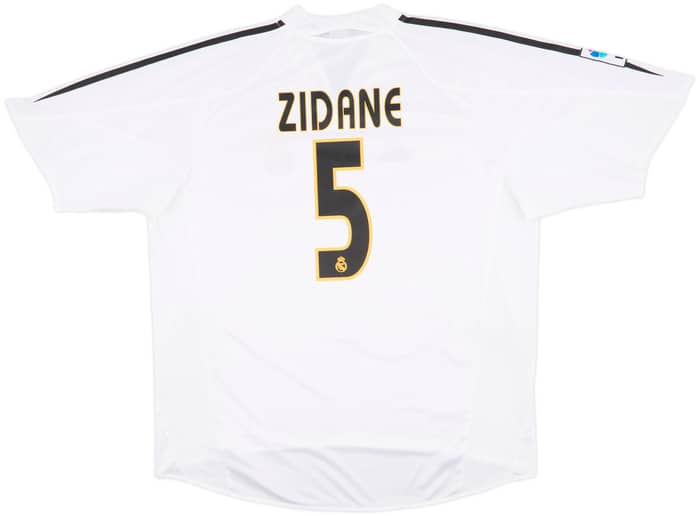 2004-05 Real Madrid Home Shirt Zidane #5 - 9/10 - (XL)