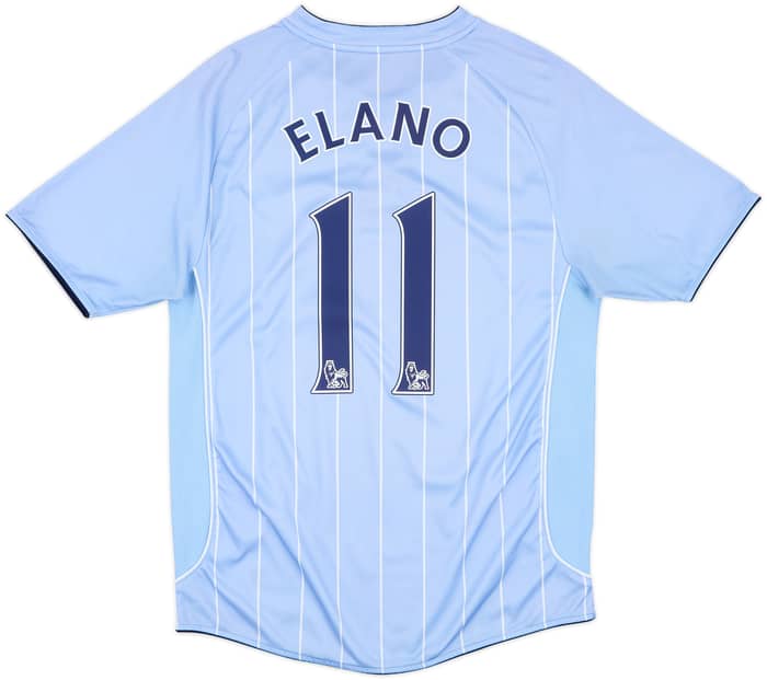 2007-08 Manchester City Home Shirt Elano #11 - 7/10 - (M)