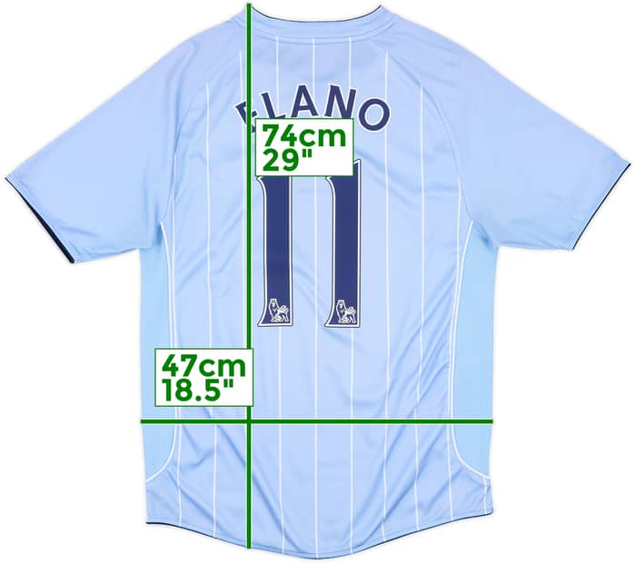 2007-08 Manchester City Home Shirt Elano #11 - 7/10 - (M)