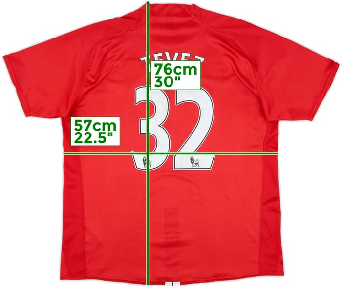 2007-09 Manchester United Home Shirt Tevez #32 - 5/10 - (XL)