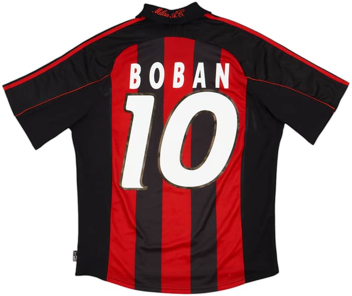 2000-02 AC Milan Home Shirt Boban #10 - 8/10 - (XL)