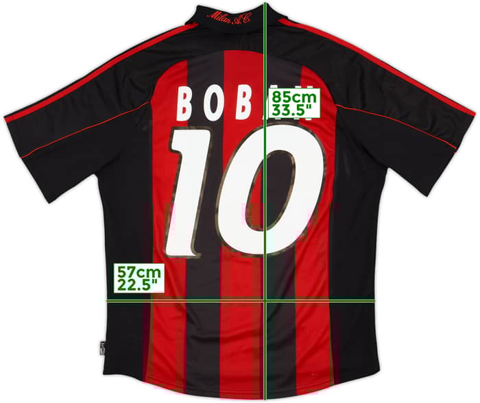 2000-02 AC Milan Home Shirt Boban #10 - 8/10 - (XL)