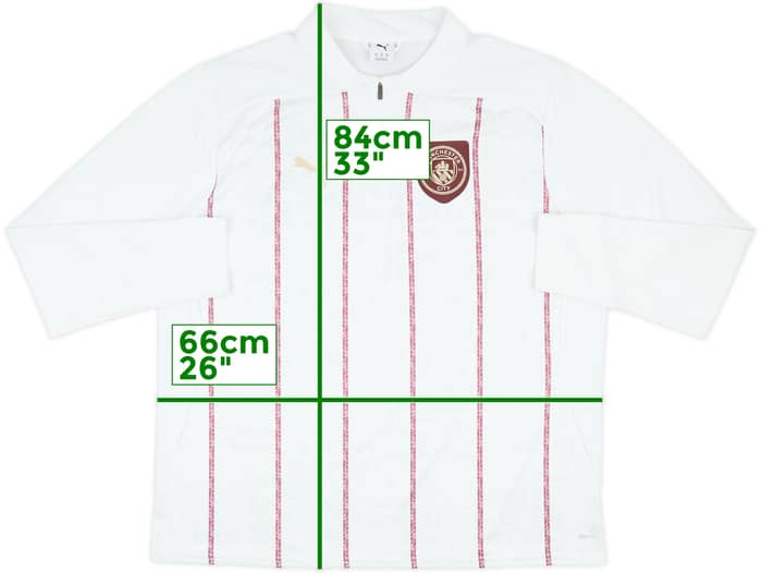 2024-25 Manchester City Puma Pre-Match 1/4 Zip Top - 8/10 - (XL)