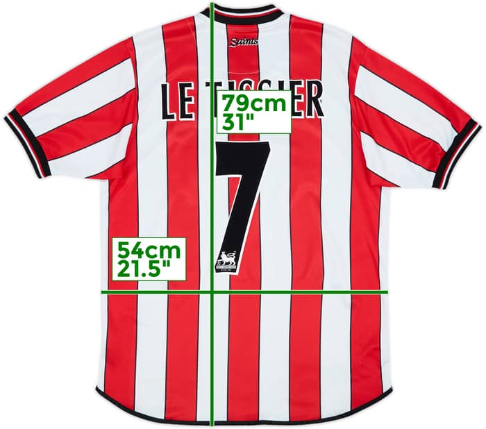 2001-03 Southampton Home Shirt Le Tissier #7 - 8/10 - (L)