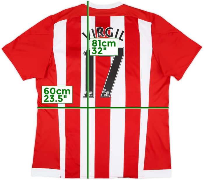 2015-16 Southampton Home Shirt Virgil #17 - 10/10 - (XL)