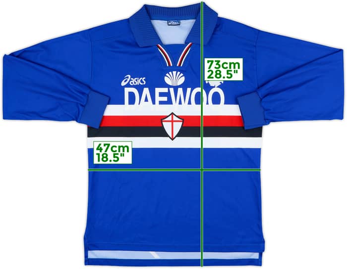 1997-98 Sampdoria Home L/S Shirt #10 - 6/10 - (M)