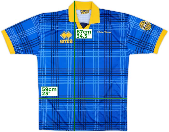 1995-96 Hellas Verona Errea Training Shirt #6 - 9/10 - (XL)