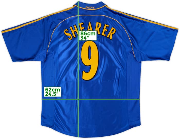 1998-99 Newcastle Away Shirt Shearer #9 - 8/10 - (XXL)