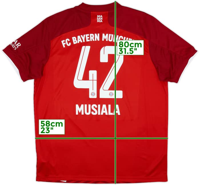 2021-22 Bayern Munich Home Shirt Musiala #42 (XL)