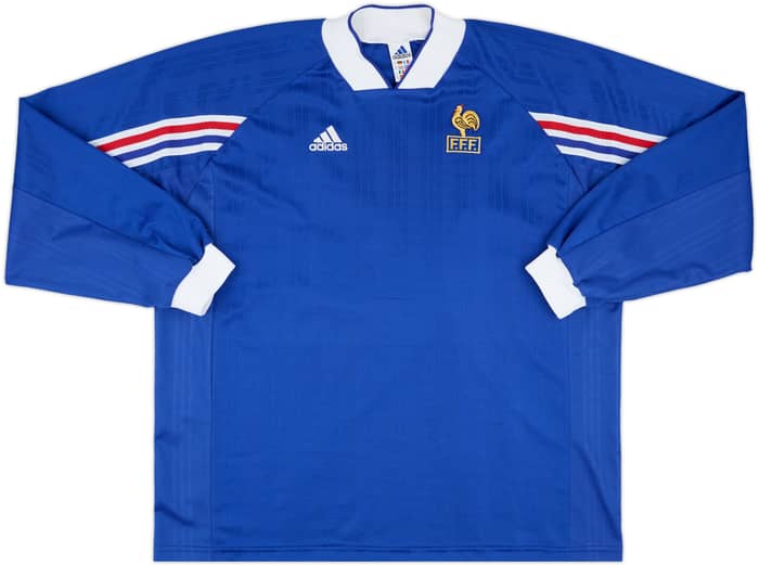 1999 France U-18 Match Issue Home L/S Shirt #18