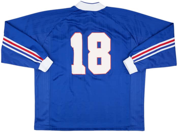 1999 France U-18 Match Issue Home L/S Shirt #18