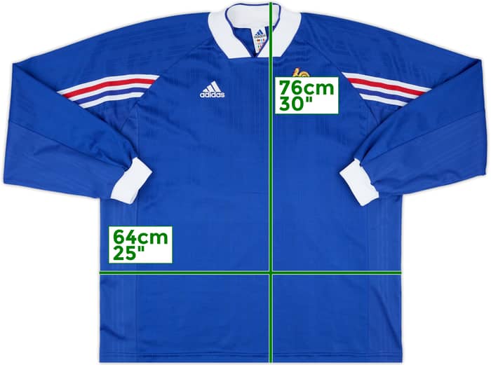 1999 France U-18 Match Issue Home L/S Shirt #18