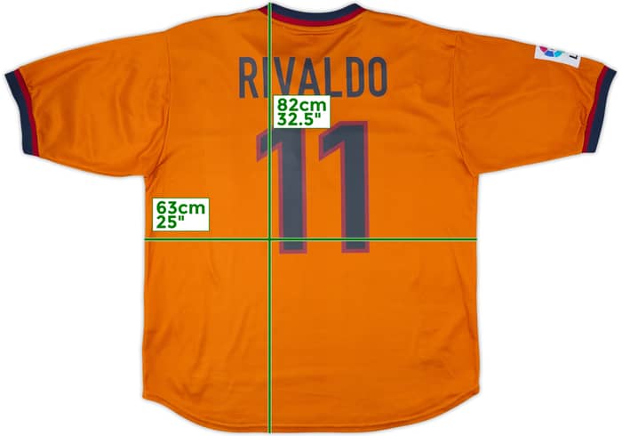 1998-00 Barcelona Away Shirt Rivaldo #11 - 10/10 - (XL)