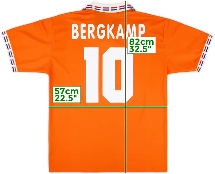 1996 Netherlands Home Shirt Bergkamp #10 - 9/10 - (XXL)