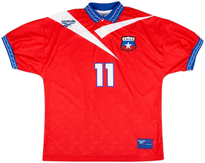 1997-99 Chile Home Shirt #11 (Salas) - 10/10 - (L)