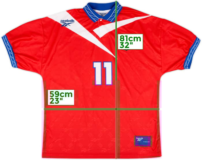 1997-99 Chile Home Shirt #11 (Salas) - 10/10 - (L)