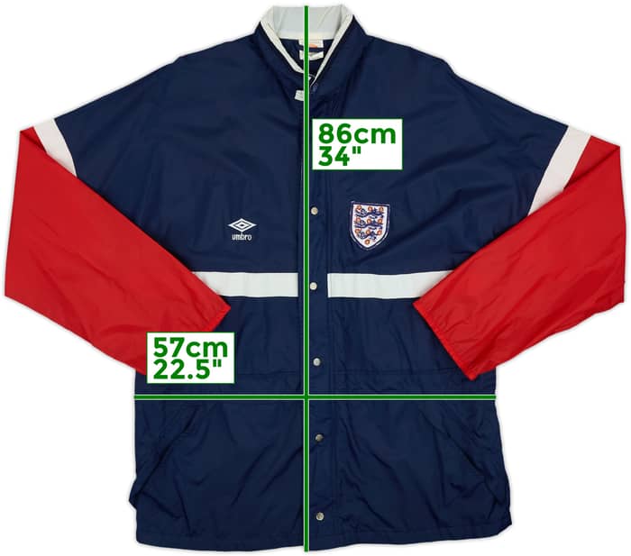 1984-87 England Umbro Hooded Rain Jacket - 8/10 - (M)