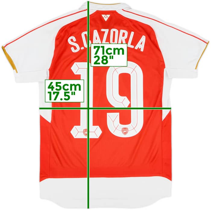 2015-16 Arsenal Home Shirt S.Cazorla #19 - 7/10 - (S)
