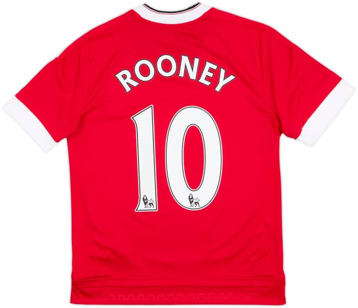 2015-16 Manchester United Home Shirt Rooney #10 - 10/10 - (L.Boys)