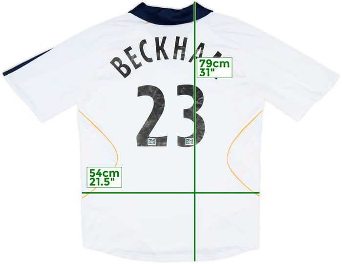 2007-08 LA Galaxy Home Shirt Beckham #23 - 4/10 - (L)