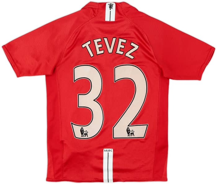2007-09 Manchester United Home Shirt Tevez #32 - 6/10 - (L.Boys)