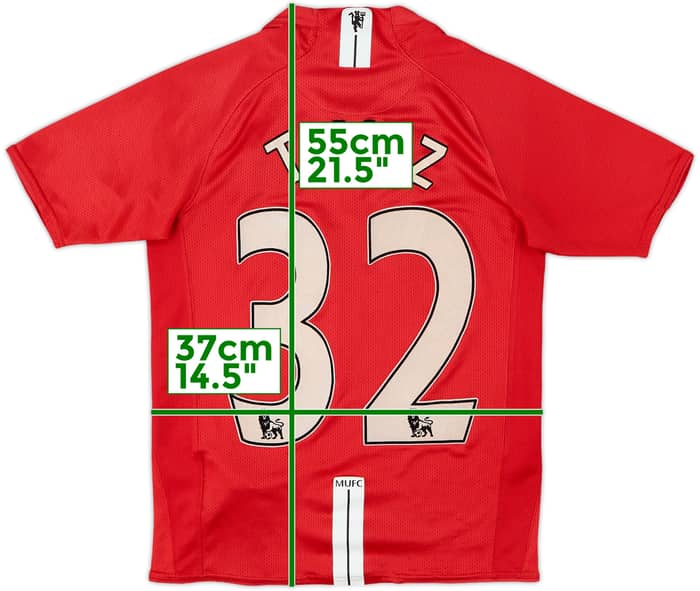 2007-09 Manchester United Home Shirt Tevez #32 - 6/10 - (L.Boys)