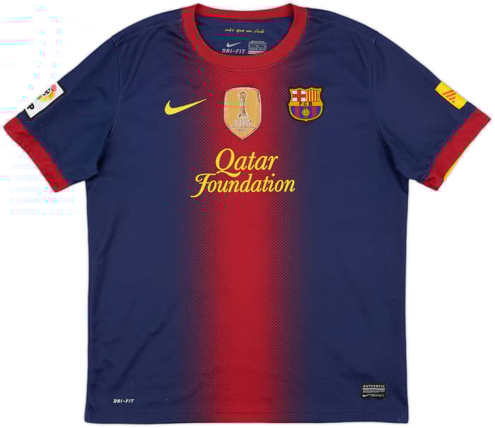 2012-13 Barcelona Home Shirt A. Iniesta # 8 - 6/10 - (XL.Boys)