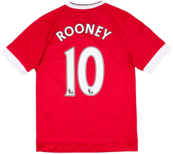 2015-16 Manchester United Home Shirt Rooney #10 - 9/10 - (XL.Boys)