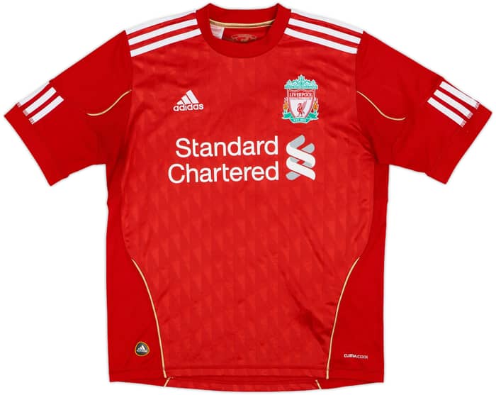 2010-12 Liverpool Home Shirt Johnson #2 - 7/10 - (L.Boys)