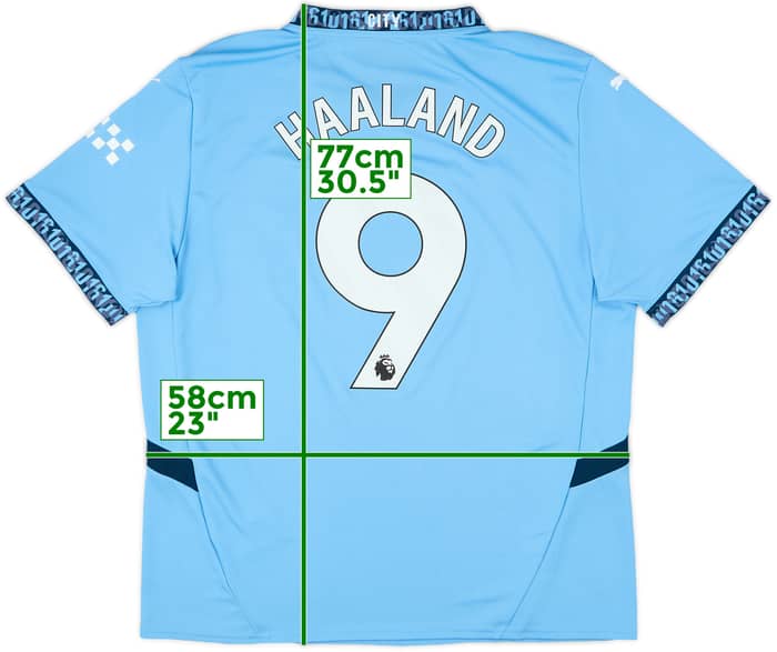 2024-25 Manchester City Home Shirt Haaland #9 - 10/10 - (XL)