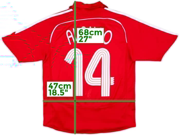2006-08 Liverpool Home Shirt Alonso #14 - 7/10 - (L.Boys)