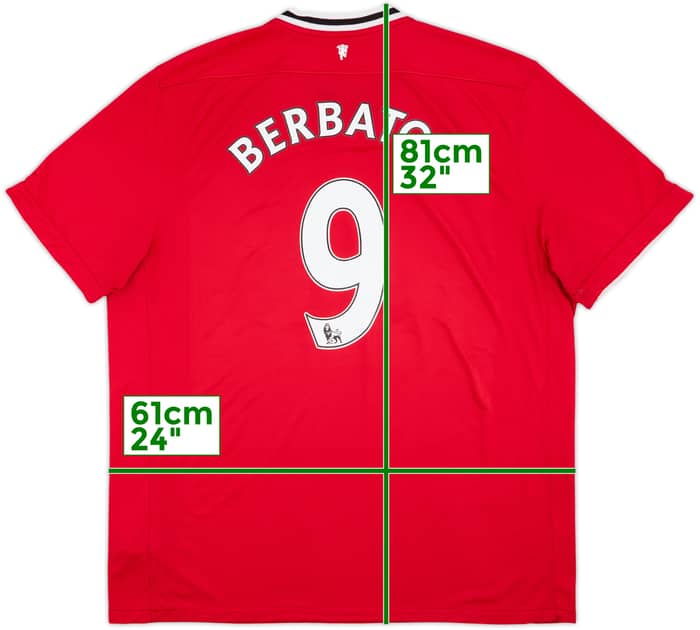2011-12 Manchester United Home Shirt Berbatov #9 - 4/10 - (XXL)