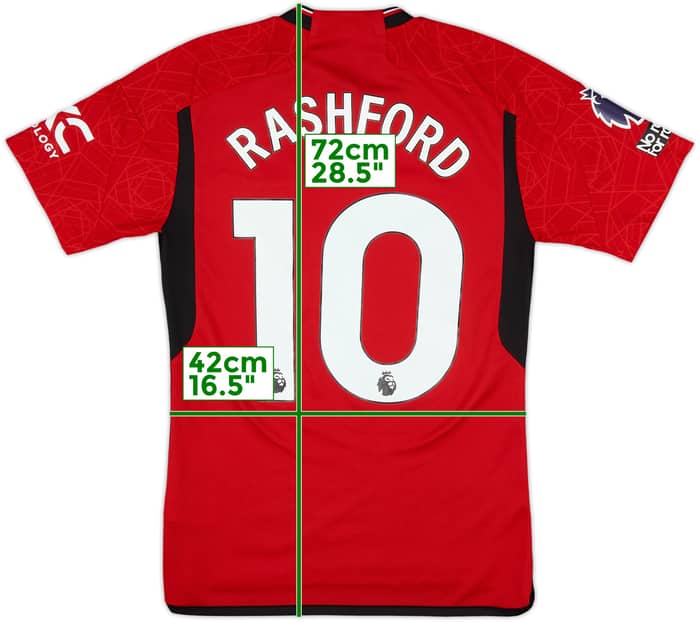 2023-24 Manchester United Home Shirt Rashford #10 - 8/10 - (S)