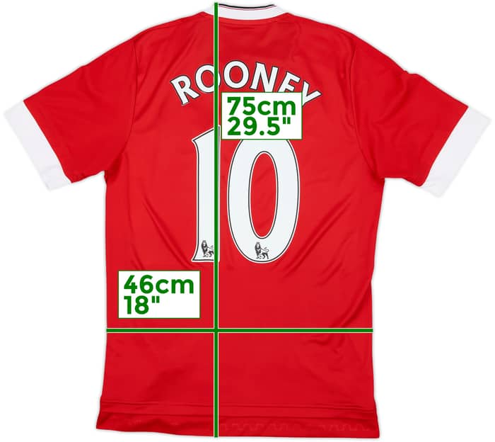 2015-16 Manchester United Home Shirt Rooney #10 - 6/10 - (S)