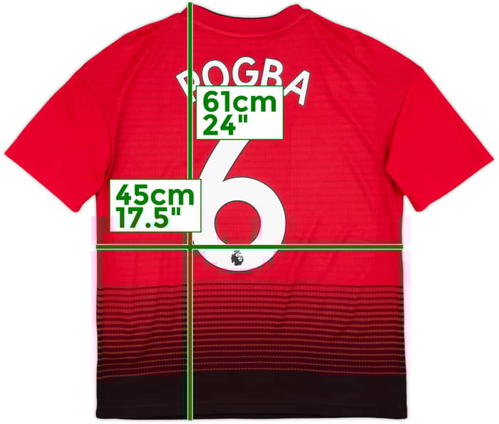 2018-19 Manchester United Home Shirt Pogba #6 - 10/10 - (L.Boys)