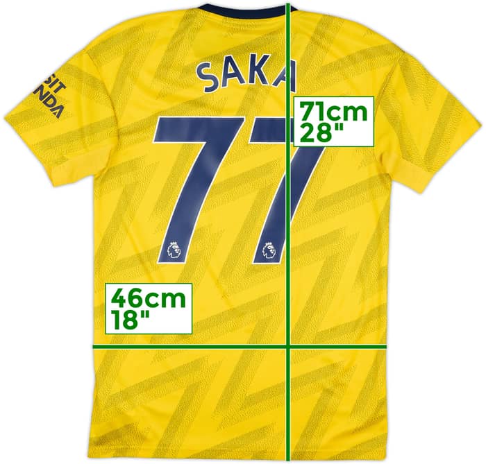 2019-20 Arsenal Away Shirt Saka #77 - 6/10 - (S)