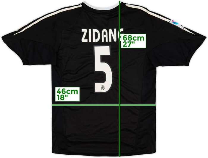 2004-05 Real Madrid Away Shirt Zidane #5 - 8/10 - (S)